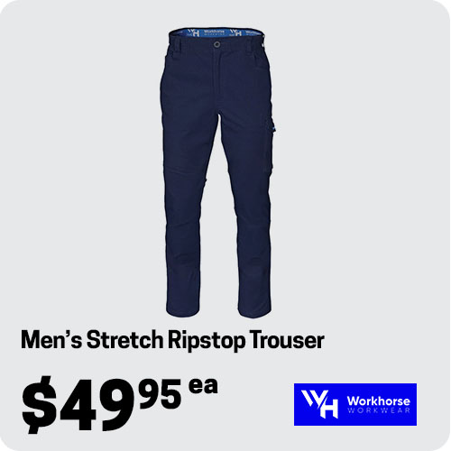 Workhorse MPA098 Men's Pant - Stretch Ripstop - Navy - 97R